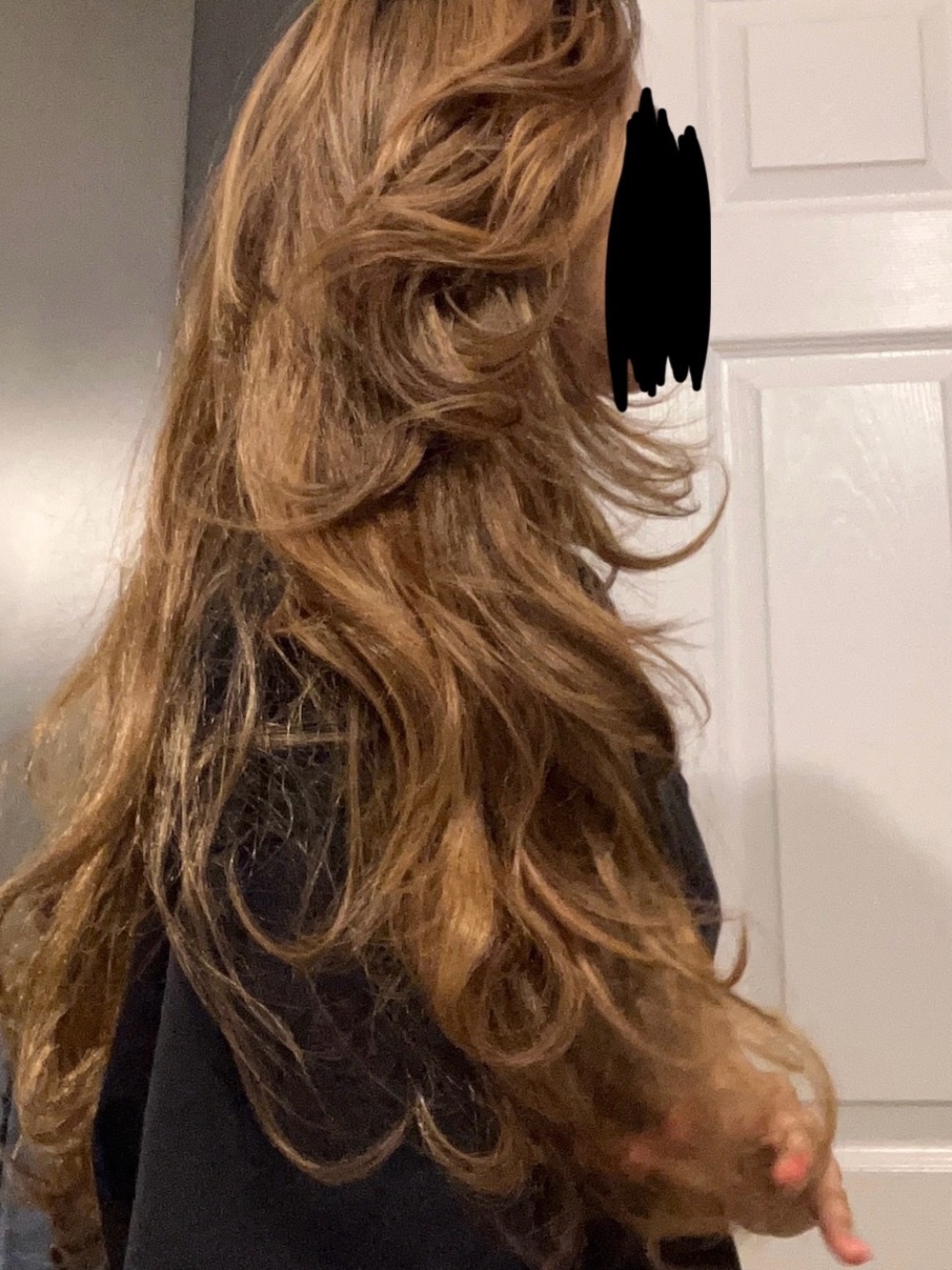 Long Layered Women's Festival Fantasy Costumes Adjustable Sized Wig Honey Brown - Picture 3 of 6
